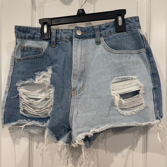Jean patchwork shorts - Picture 1 of 5